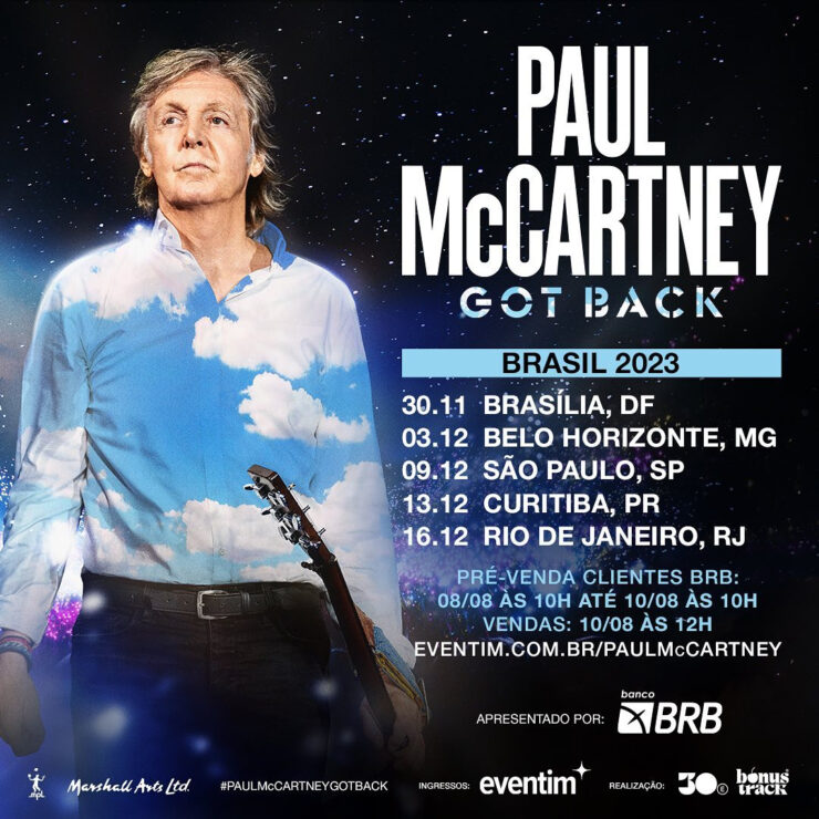 viagens para Paul McCartney